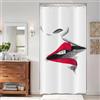 ASDCXZ Tenda per Doccia Stretta 90x180 cm, Moderno Schizzo d'Arte Sexy Labbra Rosse e Bianco, Tenda da Bagno Lavabile, Tenda per Doccia Stretta con Occhielli in Poliestere, Impermeabile, per Vasca da