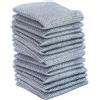 xutong 10 pezzi Panno di filo multifunzionale,per umido e asciutto,Panno di maglia di filo stracci cucina per la pulizia di riutilizzabili, metallo filo rag per lavare i piatti Wire Dishwashing Rags