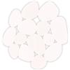 MSV Set 4 Tappetini Doccia o Bagno Antiscivolo Ciottoli in PVC 12x13 cm Bianco