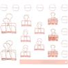 Vaessen Creative Set Graffette Ufficio Colorati - 21 Pezzi di Fermagli Ufficio e Clip Geometriche in Oro Rosa - Ideale per Scrapbooking, Organizzazione di Biglietti, Foto, Schizzi e Lettere