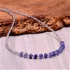 Bundela Gems Collane girocollo perle rotonde sfaccettate in tanzanite blu e labradorite 18""