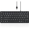 Perixx PERIBOARD-432 Tastiera USB cablata, design sottile con tasti a caratteri grandi, layout AZERTY francese