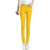 OBiQuzz Jeans a tubo, da donna, elasticizzati, skinny, a vita alta, slim fit, jeans da donna, pantaloni in denim, pantaloni a matita, pantaloni per il tempo libero, giallo., S