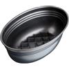 Zenker Stampo ovale 26,5cm con fondo a nido d'ape per Pane e Lievitati Carbon Steel con rivestimento antiaderente Teflon Classic Colore nero Linea Black Metallic