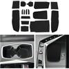 CDEFG Compatibile con Peugeot e-3008 e3008 2024 2025 - Tappetini in gomma antiscivolo per console centrale, colore: nero