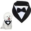 GEEHUA Matrimonio con cani con papillon, Collare bandana da smoking per cani, Collare bandana regolabile per matrimonio con papillon per cani e gatti di piccola e media taglia