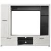 BellaHome Parete da soggiorno siviglia bianco 195x35x171 cm