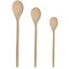 AffeGifts Mestoli Cucina Legno, 3pcs Cucchiaino Legno Lungo Paletta Cucina Legno Cucchiaio Legno Cucina Mestolo Cucina per Cottura, Mescolare (20.5cm, 25.5cm, 30.5cm)