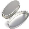 OUKEYI Confezione da 2 Teglie Antiaderenti per Pane, Forma Ovale 20,3 cm, in Alluminio, per Formaggio, Panetteria, Set da Forno