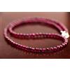 Mystery Of Gems Collana unisex fatta a mano 24" granato rosso naturale 4-5 mm perle pietre pr...