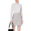 ELISABETTA FRANCHI MINIGONNA STAMPA MICRO LUCCHETTI - GO46916E2 - bianco