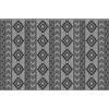 Outsunny Tappeto Moderno per Esterni Nero e Grigio in PP con Design Reversibile e Pieghevole, 182x274 cm|Aosom