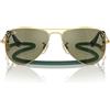 Ray-Ban Occhiali da Sole RJ9506S 223/6R Junior Aviator Oro/Verde Bambini