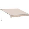 Easycomfort Tenda da Sole a Bracci per Esterno con Manovella, Metallo e Poliestere, 3x2.5m Beige