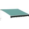 Easycomfort Tenda da Sole a Bracci per Esterno con Manovella, Metallo e Poliestere, 3x2.5m Verde
