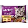 WHISKAS Adult in bustina 4x85g cibo umido in gelatina con pollo e tacchino per gatti adulti