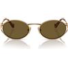 Miu Miu Occhiali da Sole MU52Y 7OE01T Oro/Marrone Donna