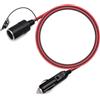 GUNGY 1M Prolunga Accendisigari 12V/24V Presa Accendisigari 16AWG Cavo di Prolunga Auto Impermeabile con Fusibile 15A per Camper Caravan Frigo Compressore