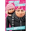 Danilo Promotions LTD Danilo Cards - Biglietto di auguri per papà Minions, biglietto di auguri di compleanno per papà, Minions, Cattivissimo me, biglietto di compleanno per papà, multicolore, 9 x 6