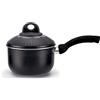 Pensofal Pentola PastaSì Baby BioStone® con coperchio colapasta 1 manico rivestimento effetto Pietra in alluminio antiaderente da induzione diametro 16 cm 1,5 litri