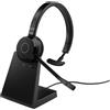 Jabra Evolve 65 TE - Bluetooth, USB-A - Headset Stereo wireless certificato per MS Teams | con workstation