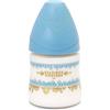 Suavinex Biberon Suavinex 150ml Silicone Flusso Lento +0m Couture Blu