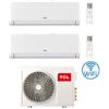 TCL Climatizzatore Condizionatore TCL BreezeIN serie P5 Wifi R32 Dual Split Inverter 9000 + 9000 BTU con U.E. MT1420 Classe A++/A+