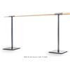 Dinamica Ballet Sbarra Danza Mobile Mod. Avant Senza Ruote Con Una Sbarra In Legno Di Pino Lunghezza 2 Metri - Base In Acciaio Cod.30591822