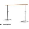 Dinamica Ballet Sbarra Danza Mod.juliette Per Principianti Base In Acciaio Mobile Con 1 Sbarra In Legno Da 2 Metri E Altezze Regolabili Cod.30591522 Dinamica Ballet