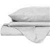 Spizzico Home COMPLETO LETTO SATIN NOSTIRO - 2 Completi Letto - Bianco Matrimoniale