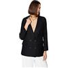 Trendyol Damen Regular Zweireihig Plain Webstoff Blazer Cappotto, Black, 36 da Donna