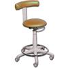 GIMA SGABELLO medico con anello poggiapiedi, colore arancio