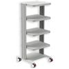 GIMA Carrello Easy a 4 ripiani con base, dimensioni 40x36 cm
