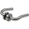 Amig - Set di maniglie con rosetta per porte | Mod. 20RX | 136 x Ø19 mm | Quadretto da 8 mm | Design elegante e semplice | Acciaio inossidabile 18/8 argento opaco