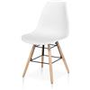 cribel SET DI 4 SEDIE CRIBEL NEW VEGA BIANCO POLIPROPILENE STILE SCANDINAVO