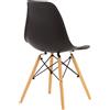 cribel SET DI 4 SEDIE NEW VEGA PLUS NERO CRIBEL POLIPROPILENE STILE SCANDINAVO