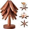 FutrLiv Supporto per piatti caldi, set di 3 supporti per piatti caldi a forma di albero, perfetta decorazione della cucina e protezione antiscottatura per pentole calde, padelle, ciotole