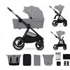Kinderkraft Trio Passeggino ,Carrozzina,Ovetto e Borsa NEA 2 PLATINUM GREY