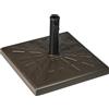 Outsunny Base per Ombrellone di 19kg per Pali da Ø32mm, Ø38mm e Ø48mm, Resina e Acciaio, 51x51x32 cm, Marrone