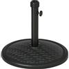 Outsunny Base per Ombrellone di 14kg per Pali da Ø32-38 mm, Metallo e Cemento, Ø46 cm, Nero