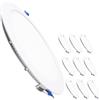 LED ATOMANT Confezione da 10 Pannello LED Downlight da Incasso Rotondo Piato 220mm 20W, CCT (Selettore di Colore Bianco Caldo, Neutro e Freddo), Taglio 200mm, 1800 Lumen, Driver incluso