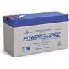 Powersonic PS 1270 12V 7Ah 4.8mm Faston AGM Batteria VdS