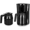 Emerio CME-125050 - Macchina da caffè con 2 taniche termiche, 900 W, fino a 8 tazze in un unico passaggio, filtro girevole 1 x 4 con antigoccia, incluso filtro continuo, spegnimento automatico, colore