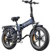 ENGWE ENGINE Pro 2.0 Bicicletta elettrica pieghevole, pneumatico grasso 20*4.0 pollici, coppia 75Nm, batteria 52V 16Ah - Blu