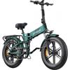 ENGWE ENGINE Pro 2.0 Bicicletta elettrica pieghevole, pneumatico grasso 20*4.0 pollici, coppia 75Nm, batteria 52V 16Ah - Verde