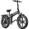 ENGWE ENGINE Pro 2.0 Bicicletta elettrica pieghevole, pneumatico grasso 20*4.0 pollici, coppia 75Nm, batteria 52V 16Ah - Nero