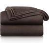 Blumtal Coperta Pile 150x200cm - Coperta Plaid divano super morbida - Coperta Divano certificata OKEO-Tex - winter blanket in marrone