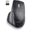 NGS Hit-RB - Mouse Wireless Ricaricabile, Mouse Ergonomico, Tasti Silenziosi Multimodo, DPI Regolabile: 800/1200/1600, Plug and Play, Nero