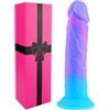 hainuo Fallo anale realistico in silicone da 23 cm, fallo grande con forte ventosa, pene flessibile e realistico a doppia densità, pene realistico extra large, adatto per uomini/donne/coppie