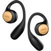 Marley House of Liberate Cuffie Open Ear - Auricolari Bluetooth con microfono integrato, 20 ore di autonomia, custodia di ricarica USB-C, materiali sostenibili, Nero